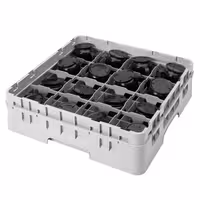 CAMBRO | CAMRACK® - Košara za pranje šalica 1/1 - Sa 16 odjeljaka - 500x500 mm - Siva boja