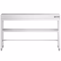 طاولة عمل ستانلس ستيل PREMIUM - 1500x800mm - مع رف سفلي & تدعيم