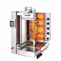 Gas Automatic Doner Kebab Grill (Shawarma/Gyros) - 4 Burner - up to 95kg - 10.64kW