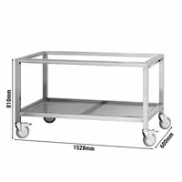 Mobile Open Stand L Series - 1528x600x810mm - with Wheels - for Lamb & Suckling Pig Grills LGM & LEM