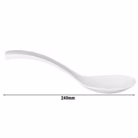 (6 pcs) Salad Serving Spoon - Length: 240mm - Melamine - White