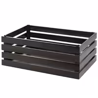 Ahşap Sunum Kutusu - SUPERBOX - Siyah - 555x350x200mm - GN 1/1 ile uyumlu