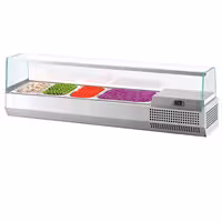 Countertop Prep Well / Refrigerated Topping Unit PREMIUM PLUS - 1328x450mm - 5x GN 1/4