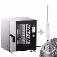 Commercial Electric Combi Oven - Touchscreen Controls - 7x GN 1/1 - 7" TFT touchscreen - incl. Automatic washing system & Core temperature probe