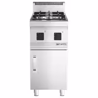Fogón a gas de sobremesa - 7kW - 2 fuegos - con subestructura con 1 puerta