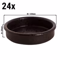 (24 pcs) MOON - Tapas Oven Dish - Ø120mm - Black