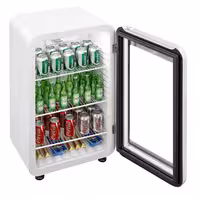 Minibar hladnjak - 495 mm - bruto 120 l - s jednim staklenim vratima - bijela