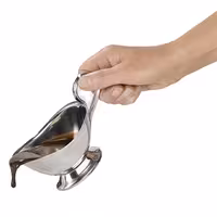 (6 pcs) Gravy Boat PROFI - Stainless steel 18/8 - 120ml - 160x72x93mm