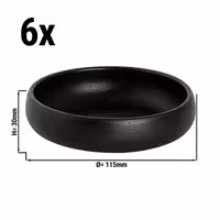 (6 pieces) UNIVERSE - Bowl Maastricht - 20 cl - Ø 11,5 cm - Black