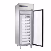 Hladnjak za tjesteninu od nehrđajućeg čelika Premium PLUS - EN 600x400 - 585 litara - Sa 1 staklenim vratima