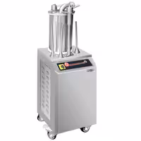 Hidraulična punilica za kobasice - 26 l - 1,10 kW - inox - uključuje nožnu pedalu i 3 nastavaka za punjenje
