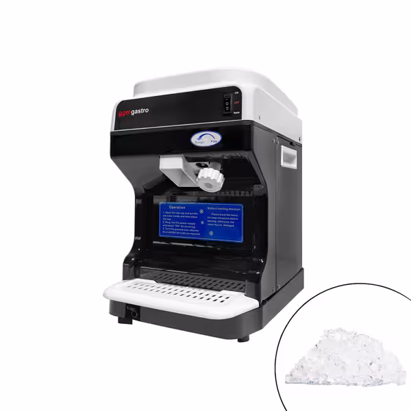 Buz Kırma Makinesi - 120kg/saat - 250W - İnce-Kalın Ayarlı - Siyah/Beyaz