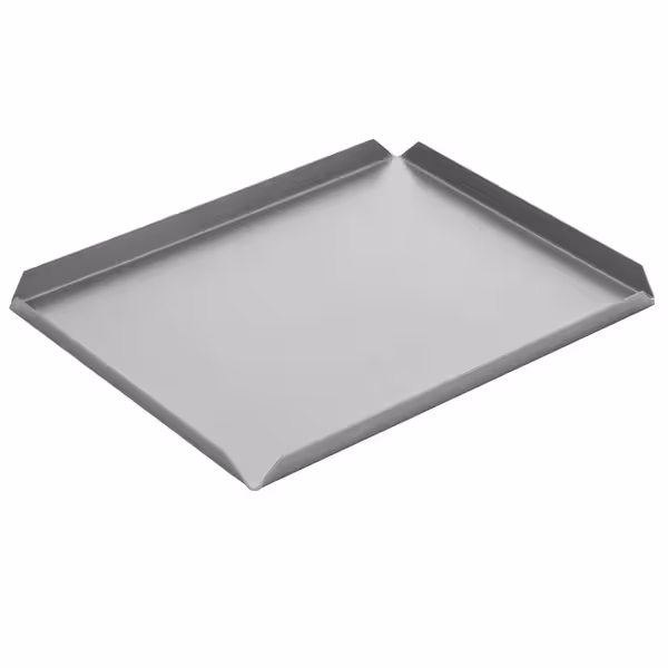 (5 buc) Platou de servire - aluminiu anodizat - 300x200x10 mm - argintiu