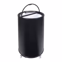 GASTRO-COOL | Party Hladnjak / Rashladna bačva - 41 litar - Stakleni poklopac & kotači - Crna boja
