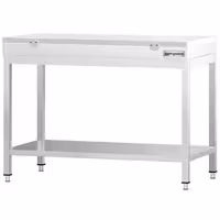 Masă de lucru din oțel inoxidabil PREMIUM – 1000 x 700 mm – cu blat de bază – inclusiv placă de tăiere albă