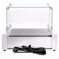 Commercial Hot Dog Roller Grill - 11 Rollers - with Glass Cover