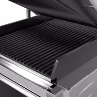 Grelhador de contacto / Grelhador Panini Profissional - 2,2kW - placas: superior e inferior estriadas - Área de grelha: 345x235mm