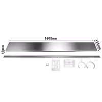 Inox postolje - inox - 1600x125x13 mm - kompatibilno sa serijama ASK, ADK, GSK, SSK (ladičar), SSR, SSIE, WDR i WSR