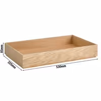 Ahşap Sunum Kutusu - VALO - GN 1/1 - Kahverengi - 530x325x85mm