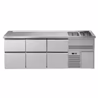 Direct Draw Beer Dispenser / Kegerator PREMIUM PLUS - 2500x700mm - with 6 drawers