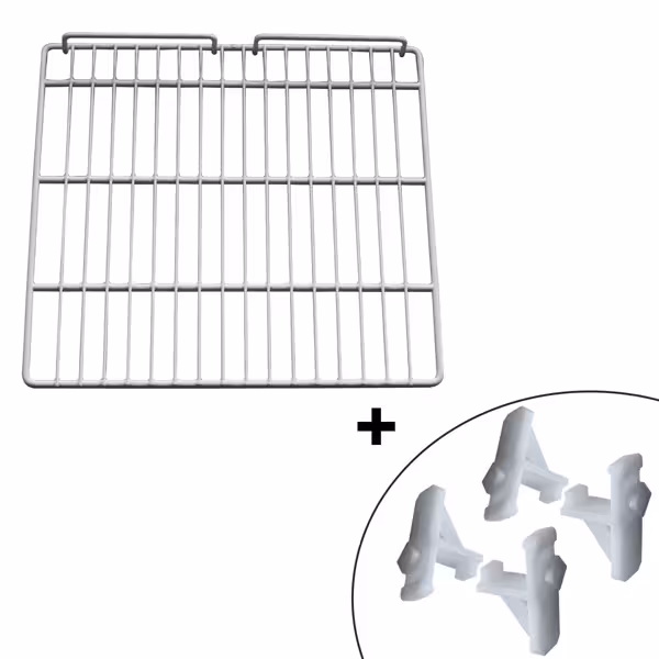 Półka kratowa - plastikowana - 450x420mm - w zestawie: 4 klipsy - kompatybilny z KSS400N, KSS400GN