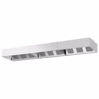 Zidna Profesionalna kutijasta napa - dubina 1100 mm - s labirintnim filtrom i s rasvjetom