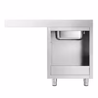 RVS spoeltafel met vaatwasruimte - 1200x700mm - met 1 spoelbak links