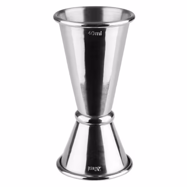 (6 adet) Jigger - Paslanmaz Çelik - 2/4cl - ara çizgiler 1/3cl
