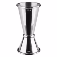 (6 pz) Misurino da bar doppio - Acciaio inox - 2cl & 4cl - con graduazioni interne 1cl & 3cl