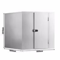 Ruostumattomasta teräksestä pakastehuone - 1800x1800 mm - 4,30 m³