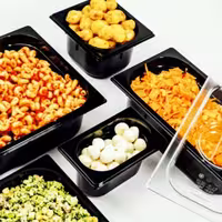 (6 pcs) Melamine Gastronorm Tray GN 1/2 - ECO - Black - 3.4L - Depth: 65mm