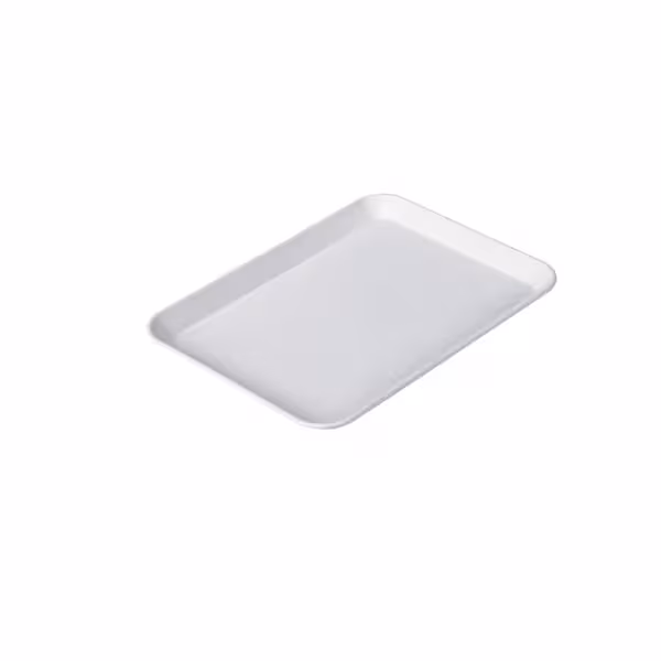 Placă de prezentare dreptunghiulară – plastic – 240 x 180 x 15 mm – alb