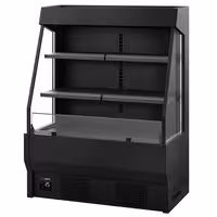 Commercial multideck display fridge - Open front - 1220mm - 300L - with 2 shelves - Black