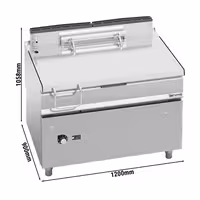 Plinska nagibna tava - 120 l - 30 kW - s elektromotornim nagibanjem - linija 900