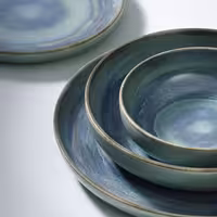 (6 adet) MIAMI - Çukur Tabak - Stoneware, Ø160mm, Yeşil