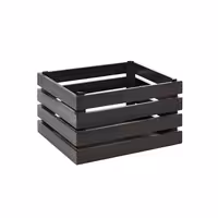 Ahşap Sunum Kutusu - SUPERBOX - Ahşap - Siyah - 350x290x200mm - GN 1/2 ile uyumlu
