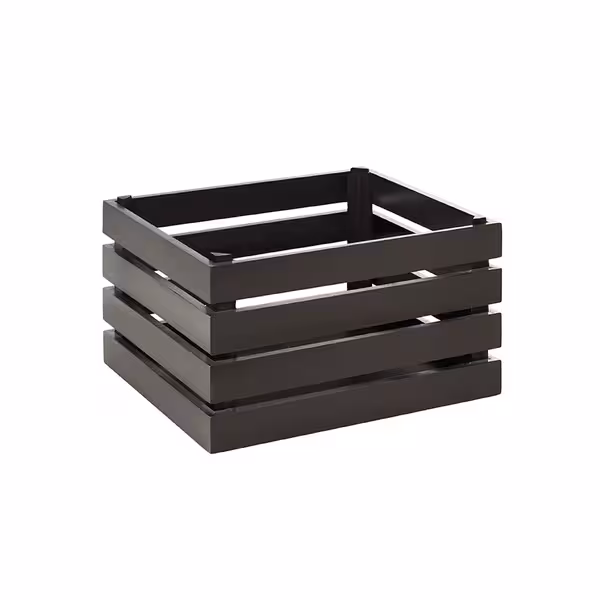 Ahşap Sunum Kutusu - SUPERBOX - Ahşap - Siyah - 350x290x200mm - GN 1/2 ile uyumlu