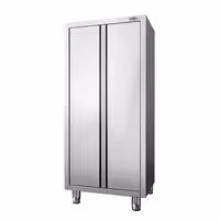 خزانة تخزين من الفولاذ المقاوم للصدأ PREMIUM - 800x700mm - 2 أبواب مفصلية - الارتفاع: 1800mm