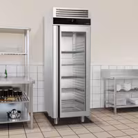 Szafa chłodnicza PREMIUM – stal nierdzewna – GN 2/1 – 700 L – z 1 drzwiami szklanymi – z izolacją 85 mm
