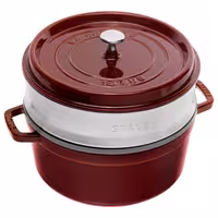 STAUB | Cocotte with Steamer Insert – Ø 260 mm – Grenadine Red