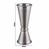 (6 adet) Jigger - İki Ölçekli - 2,5/5cl - ara çizgiler 1,5/3,5cl