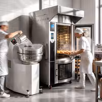 Spiralna miješalica za tijesto - 65 l / 60 kg - 2 brzine - s fiksnom posudom - 400 V - za pizzu i kruh