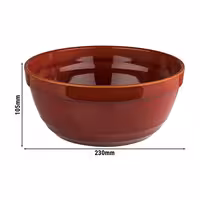 (6 adet) Kase - EMMA - Melamin - 2,3L - yuvarlak - Ø230mm - Derinlik:105mm - Kırmızı