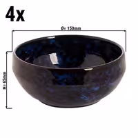 (4 pcs) Bowl - BAMA BLUE - Stoneware - Ø 150mm - Blue