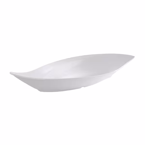 (6 adet) Kase - LEAF - Melamin - 1L - köşeli - 420x195mm - Derinlik:65mm - Beyaz