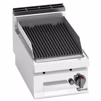 Plinski roštilj s lava kamenom - 6,9 kW - stolni - linija 700 - inox AISI 304 - rešetka od lijevanog željeza - štitnik protiv prskanja