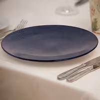 (5 adet) KIRYU - Düz Tabak - Yuvarlak Düz - Porselen, Ø275mm, Mavi