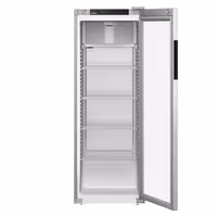 LIEBHERR | Szafa chłodnicza PERFORMANCE – 347 L – od +1 do +15 °C – z wnętrzem z tworzywa sztucznego i 1 drzwiami szklanymi – szara