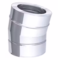 Dirsek - 15° sabit - paslanmaz çelik - Çift cidarlı (izolasyonlu) - Ø 450mm