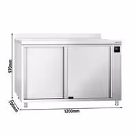 Commercial Hot Cupboard PREMIUM – 1200 × 700 mm – with Upstand & Sliding Doors – Digital